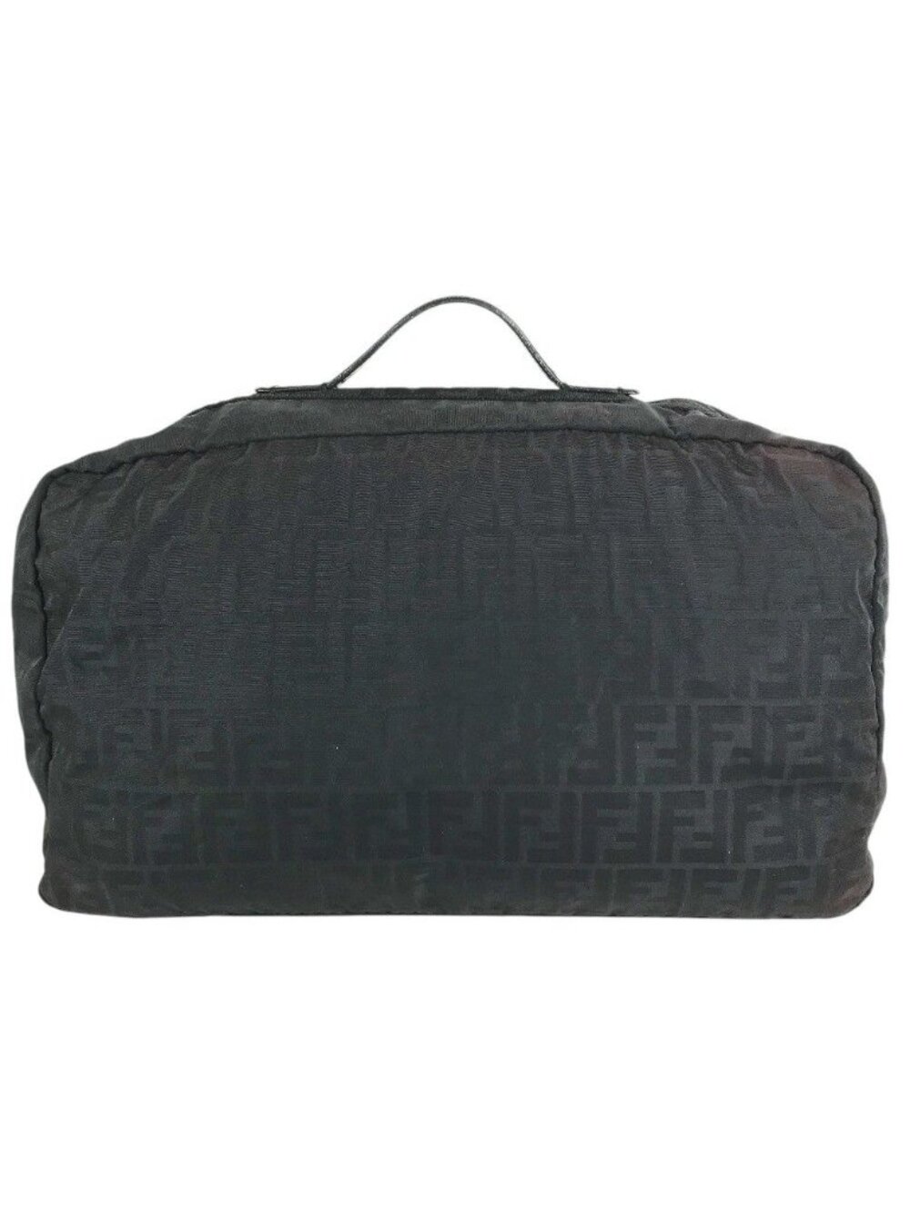 Fendi Boston Bag FF Logo Zucca Nylon Black